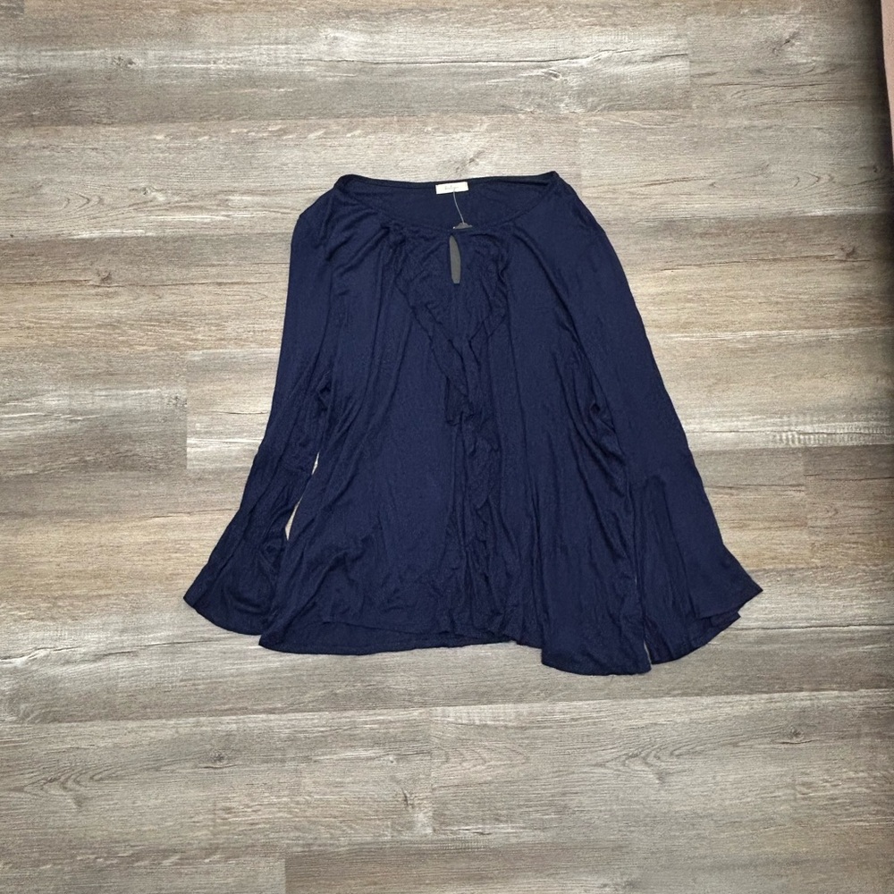 Elegant Navy Blue Women's Blouse